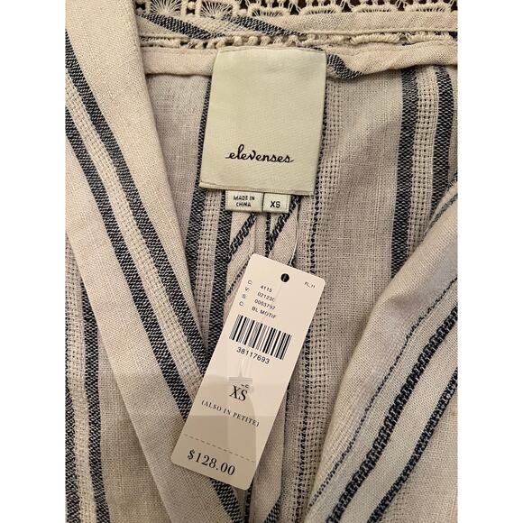 NEW Elevenses Anthropologie Women's Minaret Linen Blend Sleeveless Vest XS - Picture 4 of 9